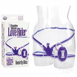 Фиолетовая силиконовая вибробабочка на силиконовых ремешках SILICONE LOVE RIDER SE-0582-45-3  Фиолетовая силиконовая вибробабочка на силиконовых ремешках SILICONE LOVE RIDER SE-0582-45-3