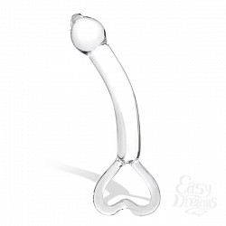 Прозрачный вагинальный стимулятор Heart, 24 см Прозрачный вагинальный стимулятор Heart, 24 см