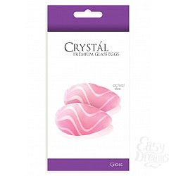   CRYSTAL GLASS EGGS PINK NSN-0703-14