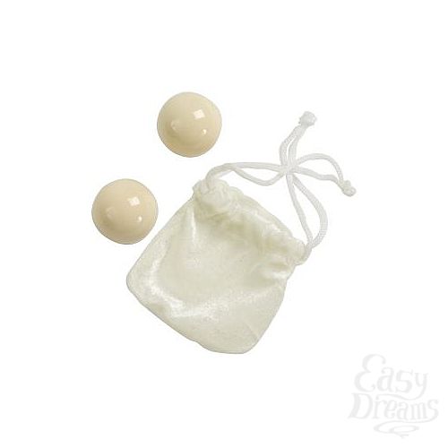  2     X-Large Ben Wa Balls - Ivory