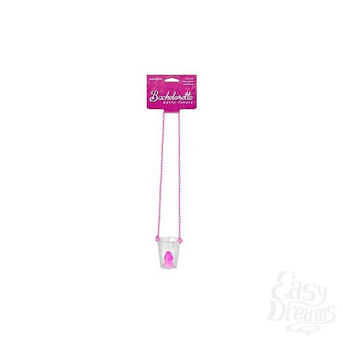  2     Pecker Shot Glass Necklace PINK