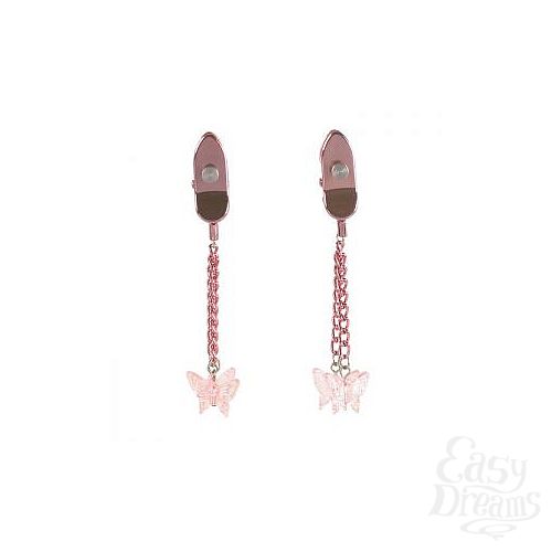 Фотография 1:  Розовые клипсы для сосков Bitchy Butterflies с бабочками Фотография 1:  Розовые клипсы для сосков Bitchy Butterflies с бабочками