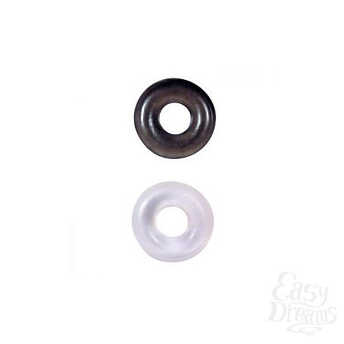 Фотография 1:  Комплект эрекционных колец STUD RINGS WHITE/BLACK  Фотография 1:  Комплект эрекционных колец STUD RINGS WHITE/BLACK