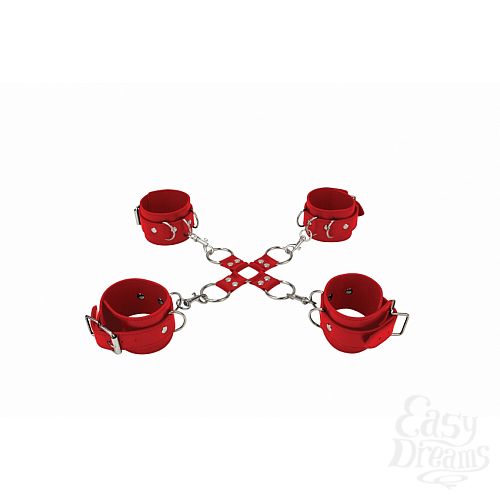  1:     Hand And Legcuffs Red SH-OU050RED