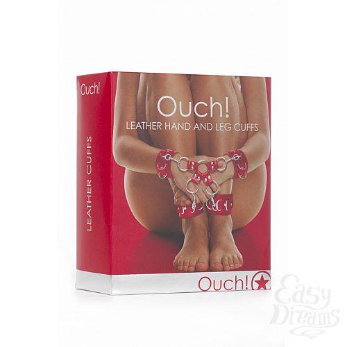  2     Hand And Legcuffs Red SH-OU050RED