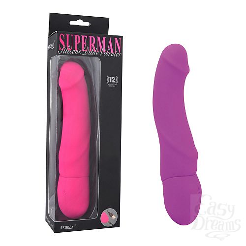  1:   Rechargeable Silicone Dildo PURPLE EK-1401-PURL