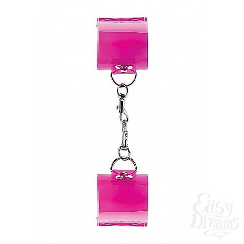���������� 1:  ��������� Translucent Handcuffs with Velcro Pink SH-BAD001
