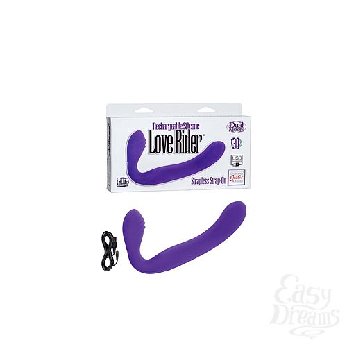  1:      ReCNargeable Silicone Love Rider Strapless Strap-On