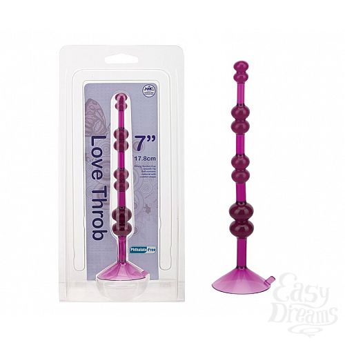 Фотография 1:  Фиолетовая анальная втулка анальная на присоске - 17,8 см.  Фотография 1:  Фиолетовая анальная втулка анальная на присоске - 17,8 см.