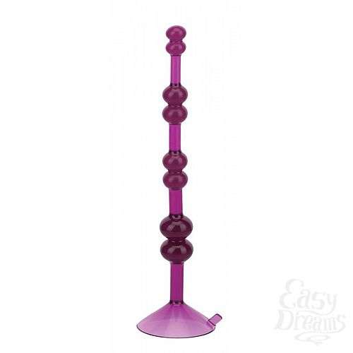 Фотография 2:  Фиолетовая анальная втулка анальная на присоске - 17,8 см.  Фотография 2  Фиолетовая анальная втулка анальная на присоске - 17,8 см.