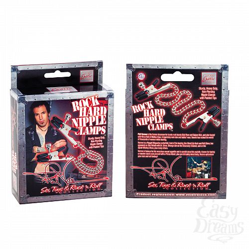 Фотография 3:  Цепочка для груди Phil Varone Rock Hard Nipple Clamps Фотография 3  Цепочка для груди Phil Varone Rock Hard Nipple Clamps