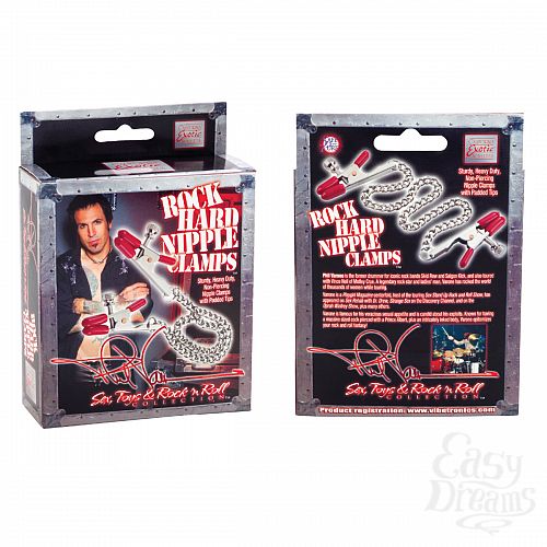 Фотография 3:  Цепочка для груди Phil Varone Rock Hard Nipple Clamps Фотография 3  Цепочка для груди Phil Varone Rock Hard Nipple Clamps