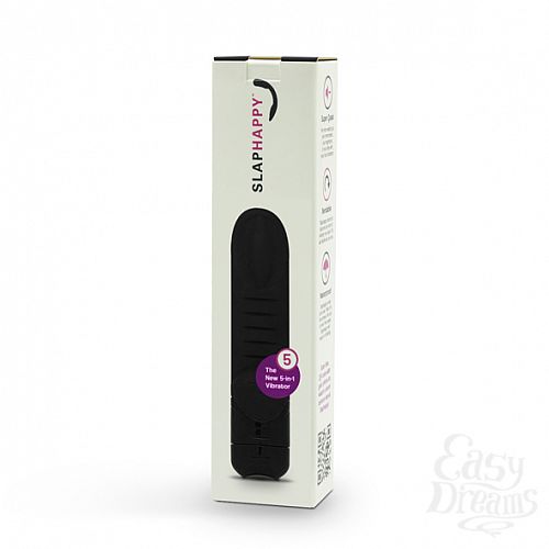  10   Slaphappy Black Bendable 5 in 1 Vibrator, 