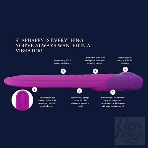  9   Slaphappy Black Bendable 5 in 1 Vibrator, 
