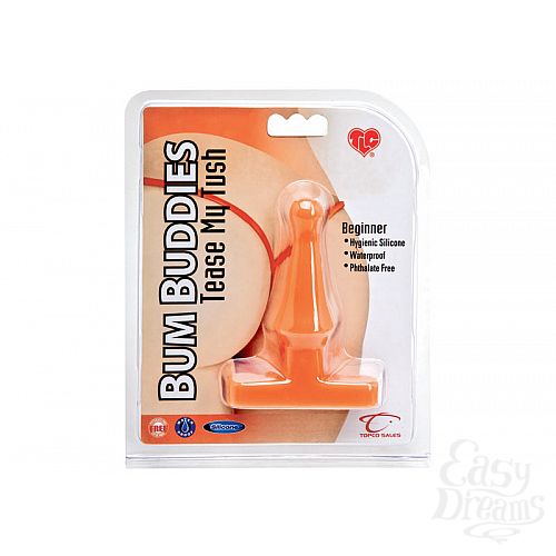 2    TLC^ Bum Buddies Tease My Tush, Beginner Silicone Anal Plug, 9 , 