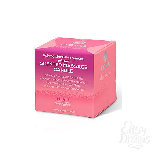  2    DONA Scented Massage Candle Flirty Aroma: Blushing Berry 135 