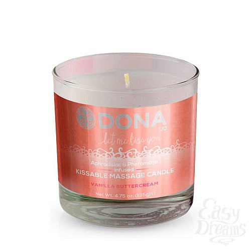  1:     DONA Kissable Massage Candle Vanilla Buttercream 135 