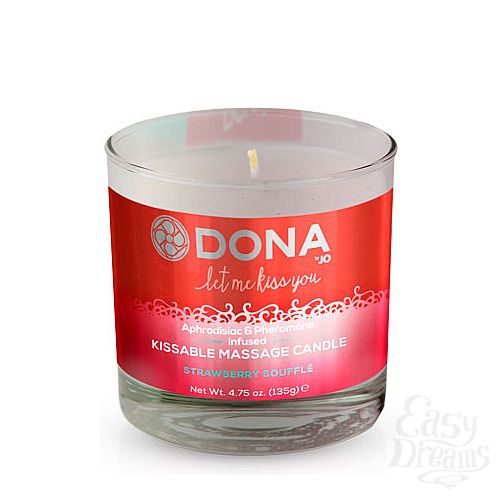  1:      DONA Kissable Massage Candle Strawberry Souffle 135 