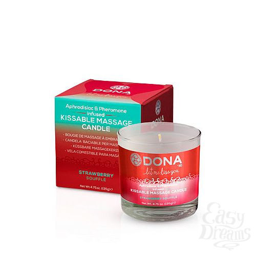  3      DONA Kissable Massage Candle Strawberry Souffle 135 