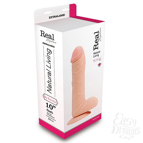  2      REALISTIC VIBRATOR REAL RAPTURE FLESH - 28,5 .