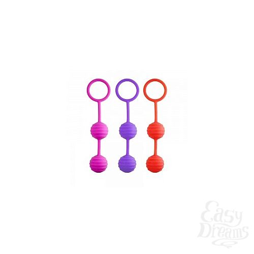 Фотография 1:  Розовые вагинальные шарики с кольцом Фотография 1:  Розовые вагинальные шарики с кольцом