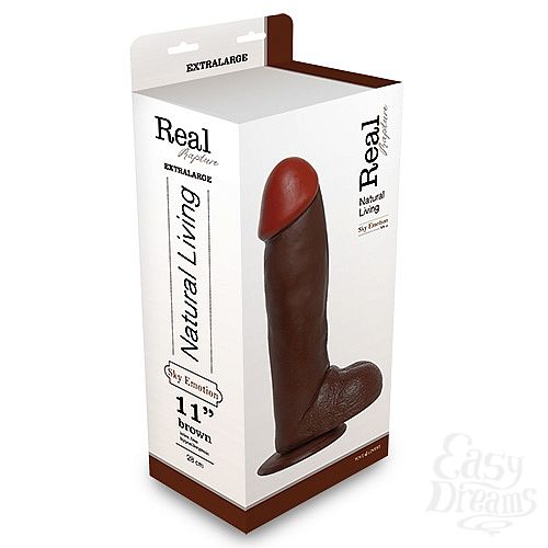 2   REALISTIC DILDO REAL RAPTURE BROWN 11 T4L-00700697