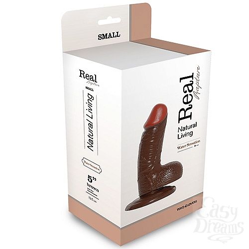  2   REALISTIC DILDO REAL RAPTURE BROWN 5 T4L-00700688