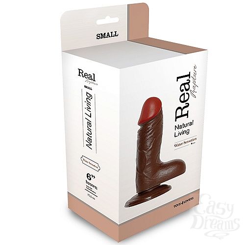  2   REALISTIC DILDO REAL RAPTURE BROWN 6 T4L-00700689