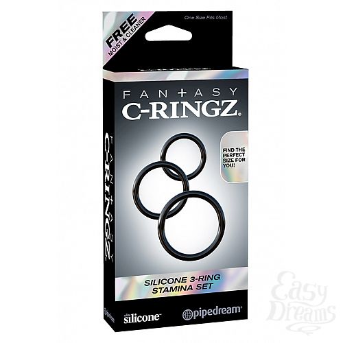  1:    3-   Silicone 3-Ring Stamina Set 