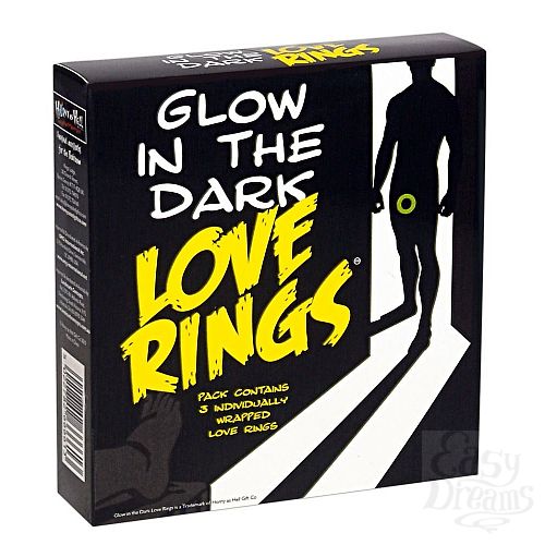 Фотография 3:  Набор из 3 святящихся в темноте колец для пениса Glow in the Dark Фотография 3  Набор из 3 святящихся в темноте колец для пениса Glow in the Dark