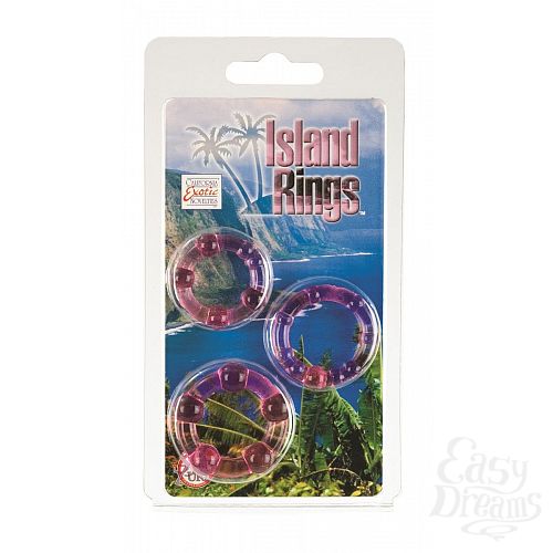 Фотография 2:  Набор из трех розовых колец разного размера Island Rings Фотография 2  Набор из трех розовых колец разного размера Island Rings
