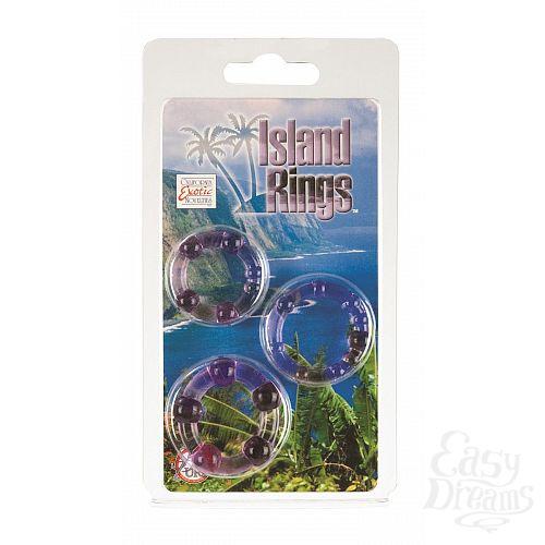 Фотография 2:  Набор из трех фиолетовых колец разного размера Island Rings  Фотография 2  Набор из трех фиолетовых колец разного размера Island Rings