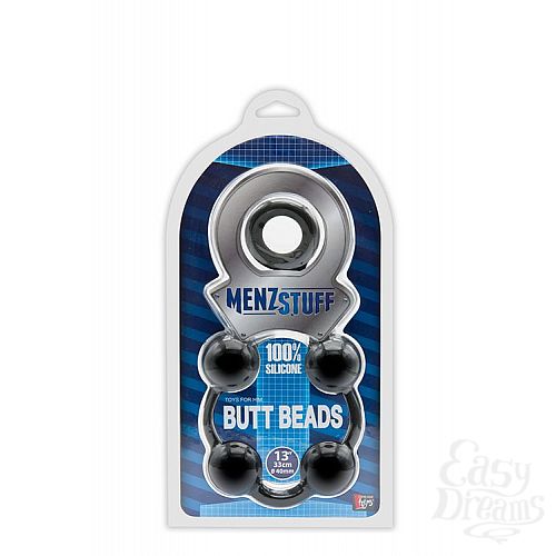  2  ׸   MENZSTUFF BUTT BEADS BLACK - 33 .