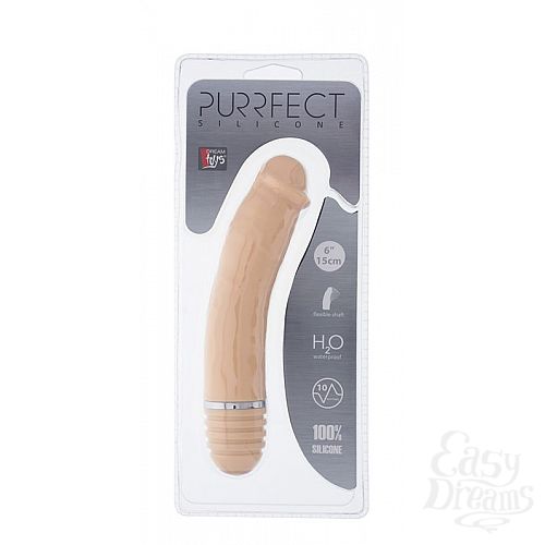  2    - PURRFECT SILICONE VIBRATOR 6INCH FLESH - 15 .