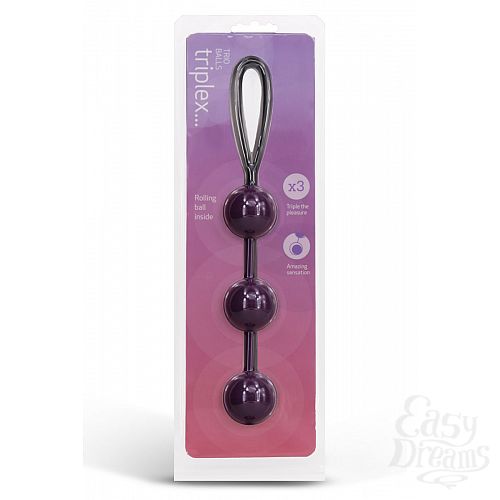 Фотография 1:  Фиолетовые вагинальные шарики с петлёй Фотография 1:  Фиолетовые вагинальные шарики с петлёй