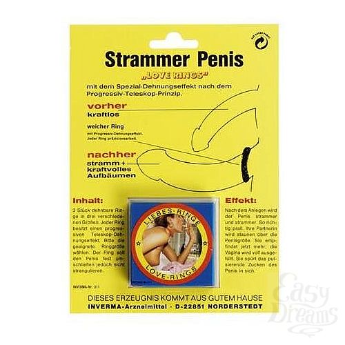 Фотография 1:  Набор из 3 прозрачных эрекционных колец Фотография 1:  Набор из 3 прозрачных эрекционных колец