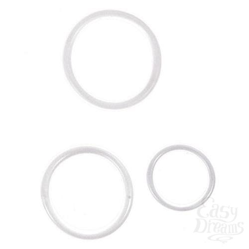 Фотография 2:  Набор из 3 прозрачных эрекционных колец Фотография 2  Набор из 3 прозрачных эрекционных колец