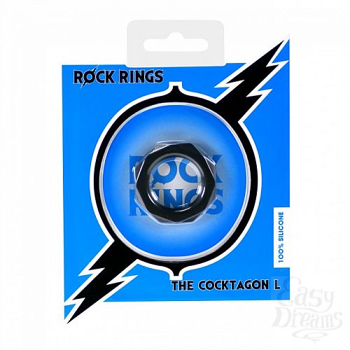  2    Rock Rings The Cocktagon L Black, 