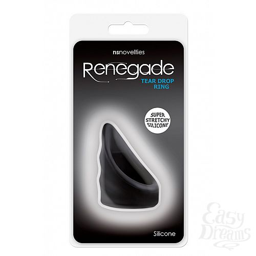  1:    Renegade - Tear Drop Cockring - Black