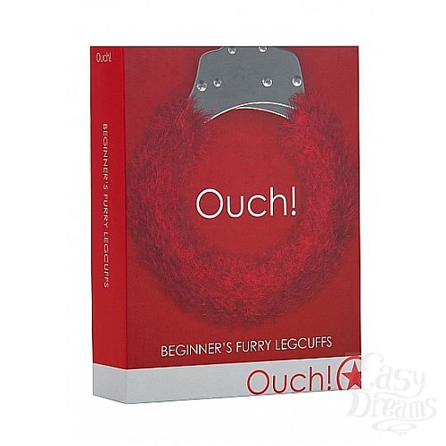  2   Beginner s Legcuffs Furry Red SH-OU007RED