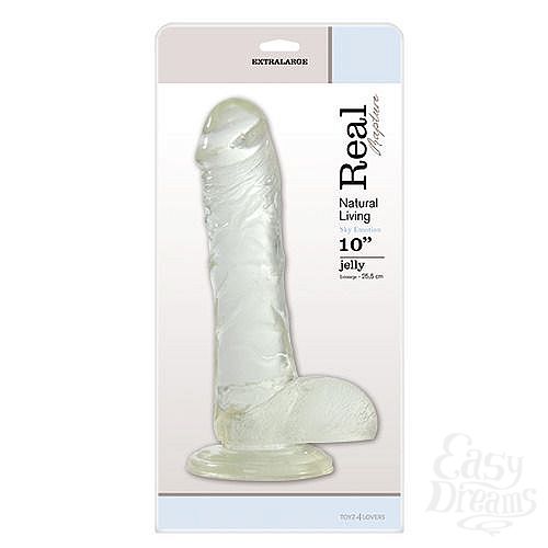  2    JELLY DILDO REAL RAPTURE CLEAR 10 - 25,5 .