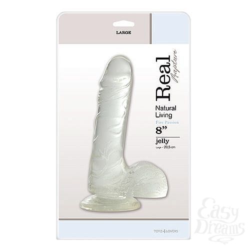  2      JELLY DILDO REAL RAPTURE CLEAR - 23 .