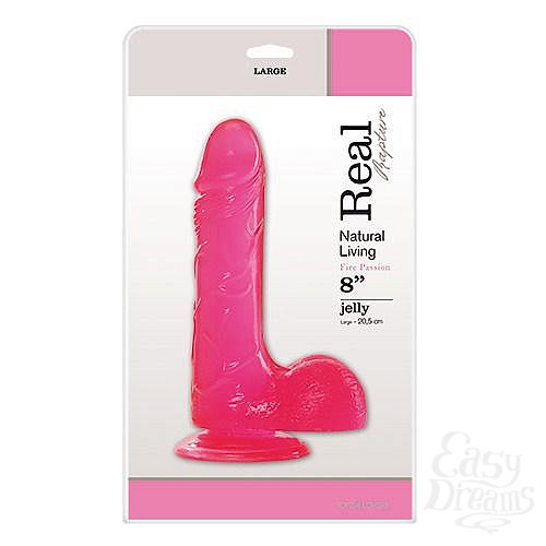  2      JELLY DILDO REAL RAPTURE PINK 8 - 23 .