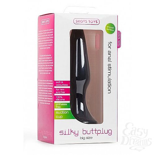  2  ׸   Silky Buttplug Big Black - 16 .