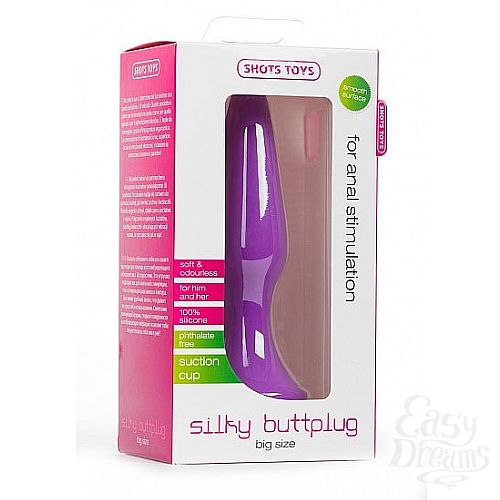  2     Silky Buttplug Big Purple - 16 .