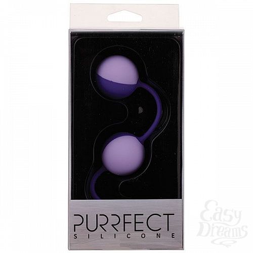 Фотография 2:  Фиолетовые вагинальные шарики PURRFECT SILICONE DUO TONE BALLS PURPLE Фотография 2  Фиолетовые вагинальные шарики PURRFECT SILICONE DUO TONE BALLS PURPLE