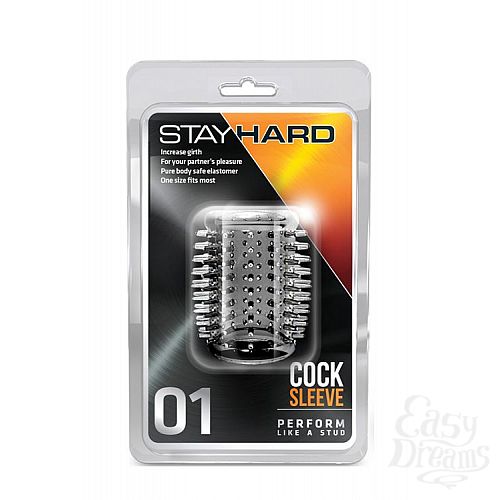 ���������� 2  ���������� ������� � ������ STAY HARD COCK SLEEVE 01 CLEAR