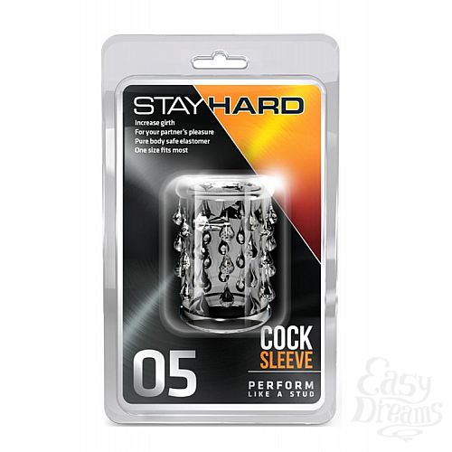 ���������� 2  ���������� ������� � ���������� STAY HARD COCK SLEEVE 05 CLEAR