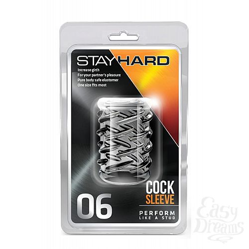 ���������� 2  ���������� ������� � ��������� ���������� STAY HARD COCK SLEEVE 06 CLEAR