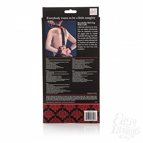  4     Breathable Ball Gag With Cuffs